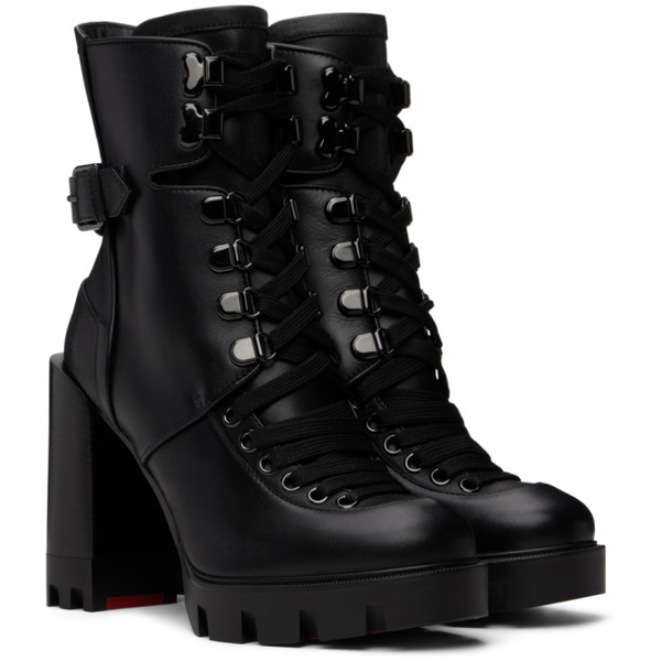 크리스찬 루부탱 크리스찬 루부탱 Christian Louboutin Black Macademia Ankle Boots 222813F113003