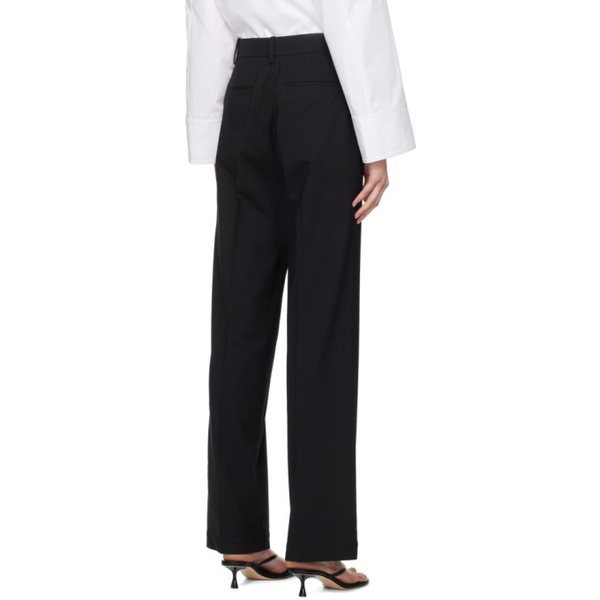  CO Black Pleated Trousers 241366F087002