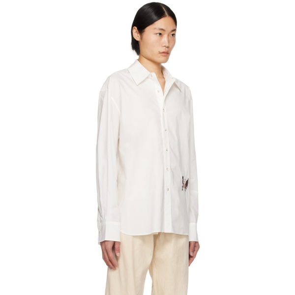  COMMAS White Embroidered Shirt 241583M192016