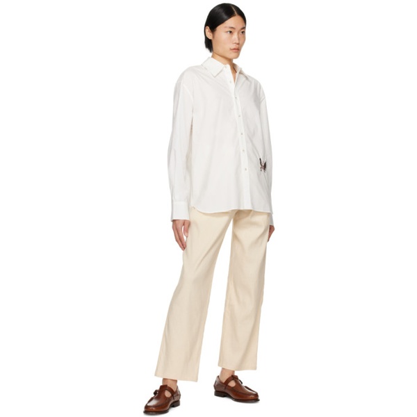  COMMAS White Embroidered Shirt 241583M192016