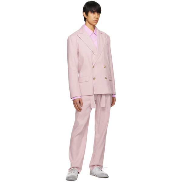  COMMAS Pink Double-Breasted Blazer 241583M195003