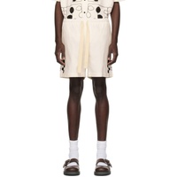 COMMAS White Embroidered Shorts 232583M193002