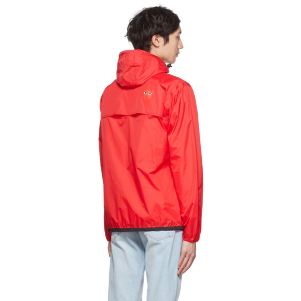  COMME des GARCONS PLAY Red K-Way 에디트 Edition Nylon Jacket 222246M180001