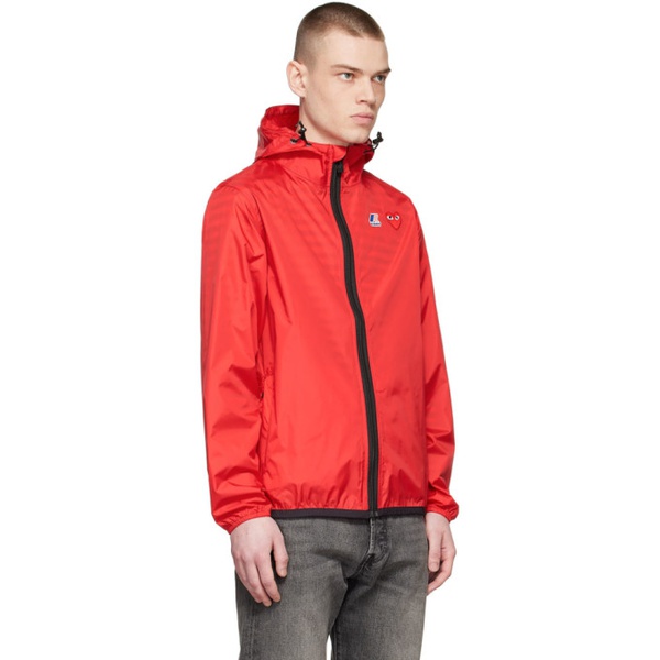  COMME des GARCONS PLAY Red K-Way 에디트 Edition Nylon Jacket 221246M180001