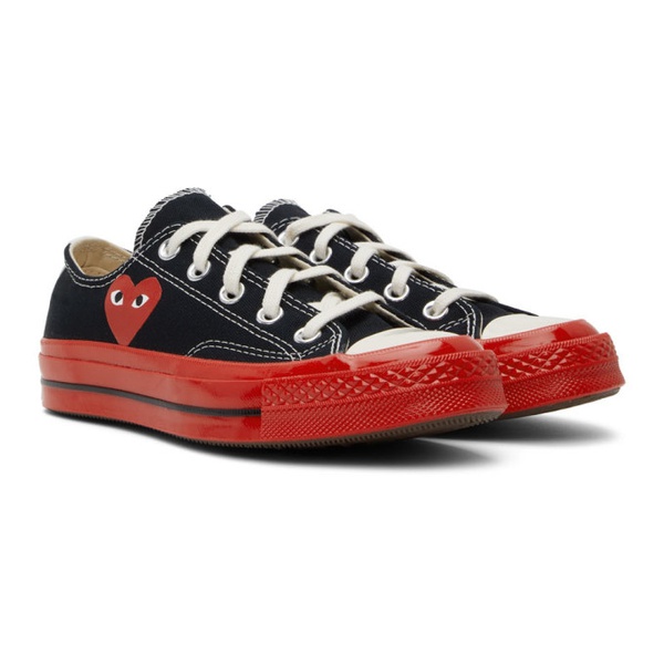  COMME des GARCONS PLAY Black & Red 컨버스 Converse 에디트 Edition Chuck 70 Low-Top Sneakers 221246M237004