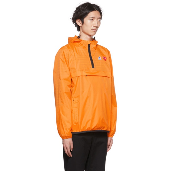  COMME des GARCONS PLAY Orange K-Way 에디트 Edition Nylon Jacket 222246M180005