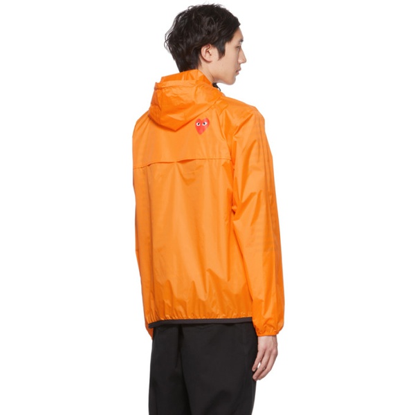  COMME des GARCONS PLAY Orange K-Way 에디트 Edition Nylon Jacket 222246M180005
