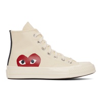COMME des GARCONS PLAY 오프화이트 Off-White 컨버스 Converse 에디트 Edition Chuck 70 Hi Sneakers 222246F127005