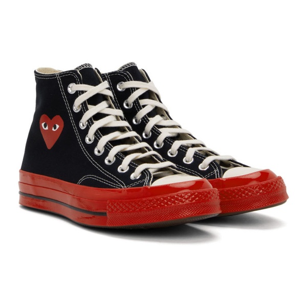  COMME des GARCONS PLAY Black & Red 컨버스 Converse 에디트 Edition PLAY Sneakers 221246F127004