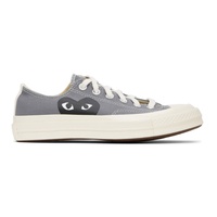 COMME des GARCONS PLAY Grey 컨버스 Converse 에디트 Edition Half Heart Chuck 70 Low Sneakers 221246F128001