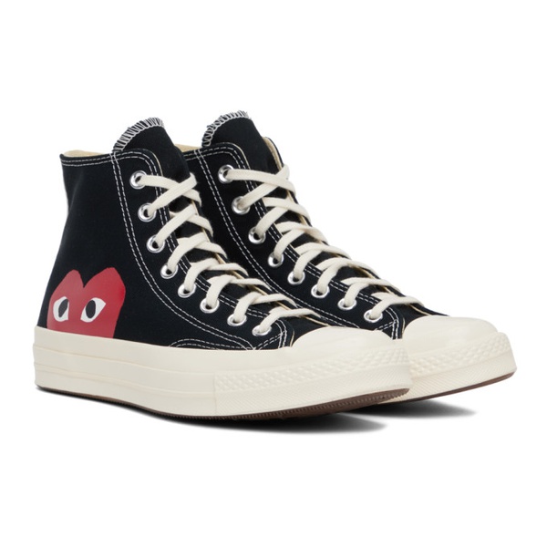  COMME des GARCONS PLAY Black 컨버스 Converse 에디트 Edition Chuck 70 High Top Sneakers 232246F127000