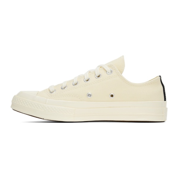  COMME des GARCONS PLAY 오프화이트 Off-White 컨버스 Converse 에디트 Edition Chuck 70 Low Top Sneakers 232246F128001