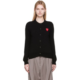 COMME des GARCONS PLAY Black Heart Patch Cardigan 222246F095004