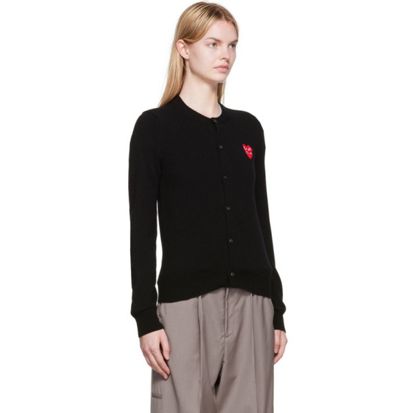  COMME des GARCONS PLAY Black Heart Patch Cardigan 222246F095004