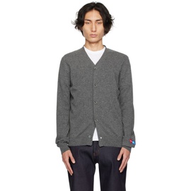 COMME des GARCONS PLAY Gray Invader 에디트 Edition Cardigan 232246M200003