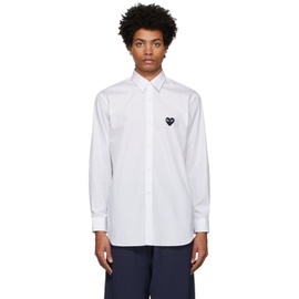 COMME des GARCONS PLAY White Heart Patch Shirt 221246M192001