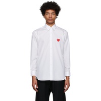 COMME des GARCONS PLAY White Heart Patch Shirt 221246M192003