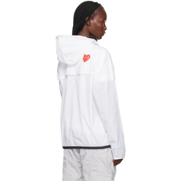  COMME des GARCONS PLAY White K-Way 에디트 Edition Jacket 231246F063010