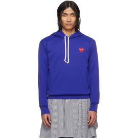COMME des GARCONS PLAY Navy Heart Patch Hoodie 241246M202001