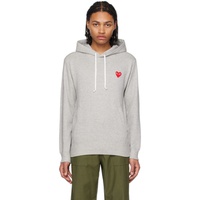COMME des GARCONS PLAY Gray Heart Hoodie 231246M202002