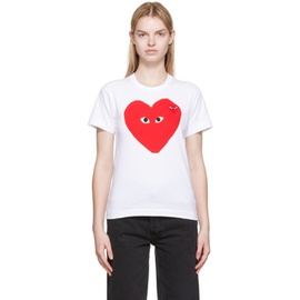 COMME des GARCONS PLAY White Big Heart T-Shirt 222246F110036