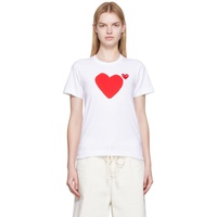COMME des GARCONS PLAY White Heart Patch T-Shirt 222246F110037