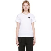 COMME des GARCONS PLAY White Heart Patch T-Shirt 222246F110020