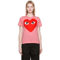 COMME des GARCONS PLAY Pink Big Heart T-Shirt 222246F110017