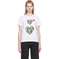 COMME des GARCONS PLAY White Heart Patch T-Shirt 222246F110022
