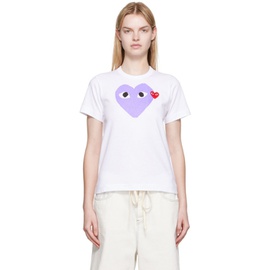 COMME des GARCONS PLAY White Heart Patch T-Shirt 222246F110031