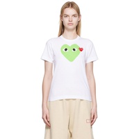 COMME des GARCONS PLAY White Heart Patch T-Shirt 222246F110033