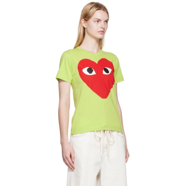  COMME des GARCONS PLAY Green Big Heart T-Shirt 222246F110041