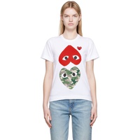COMME des GARCONS PLAY White Heart Patch T-Shirt 222246F110021