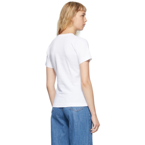  COMME des GARCONS PLAY White Cotton T-Shirt 221246F110059