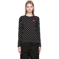 COMME des GARCONS PLAY Black Heart Patch Long Sleeve T-Shirt 222246F110043