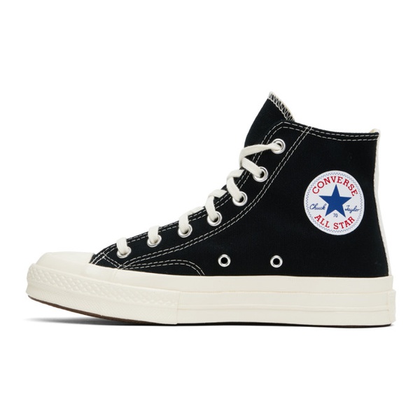  COMME des GARCONS PLAY Black & White 컨버스 Converse 에디트 Edition PLAY Chuck 70 High Top Sneakers 231246M236000