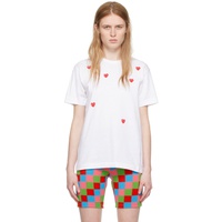 COMME des GARCONS PLAY White Many Heart T-Shirt 241246F110009