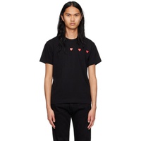 COMME des GARCONS PLAY Black Many Heart T-Shirt 241246M213036
