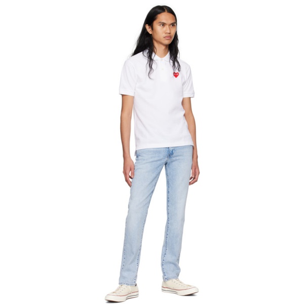  COMME des GARCONS PLAY White Heart Polo 241246M212000