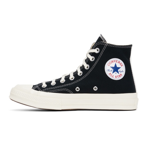  COMME des GARCONS PLAY Black 컨버스 Converse 에디트 Edition Chuck 70 High Top Sneakers 231246F127002