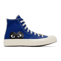 COMME des GARCONS PLAY Blue 컨버스 Converse 에디트 Edition Half Heart Chuck 70 Sneakers 222246F127002