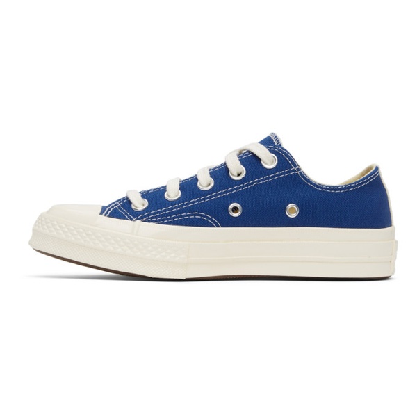  COMME des GARCONS PLAY Blue 컨버스 Converse 에디트 Edition Half Heart Chuck 70 Low Sneakers 221246F128002