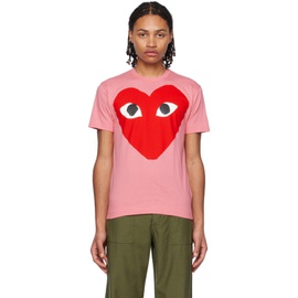 COMME des GARCONS PLAY Pink Heart T-Shirt 231246M213001