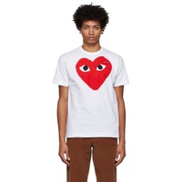 COMME des GARCONS PLAY White & Red Big Heart T-Shirt 221246M213009