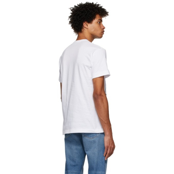  COMME des GARCONS PLAY White & Black Multi Logo T-Shirt 221246M213032