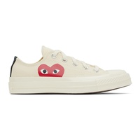 COMME des GARCONS PLAY 오프화이트 Off-White 컨버스 Converse 에디트 Edition PLAY Chuck 70 Low-Top Sneakers 231246F128002