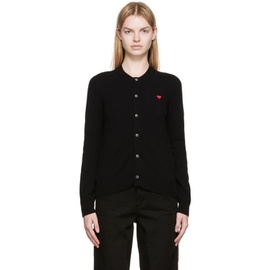 COMME des GARCONS PLAY Black Small Heart Patch Cardigan 222246F095009