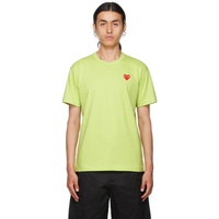 COMME des GARCONS PLAY Green Heart Patch T-Shirt 212246M213023
