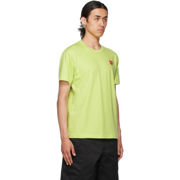  COMME des GARCONS PLAY Green Heart Patch T-Shirt 212246M213023