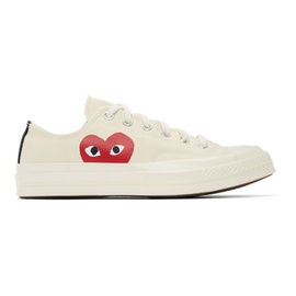 COMME des GARCONS PLAY 오프화이트 Off-White 컨버스 Converse 에디트 Edition Half Heart Chuck 70 Low Sneakers 212246M236087
